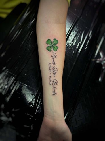 simple memorial tattoo design clover tattoo signature tattoo handwrtten tattoo tattoo shop near me