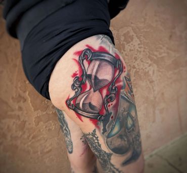 hourglass time tattoo tattoos fort myers florida piercings dj guinan tattoo artist near me inked up
