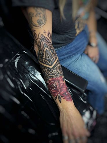 mandala rose lace womens tattoo sleeve cape coral lehigh acres ft myers edison mall florida inked