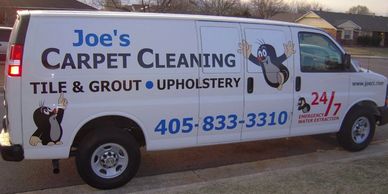 Joe's carpet cleaning van