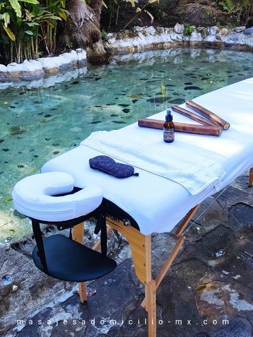 masaje relajante con naturaleza