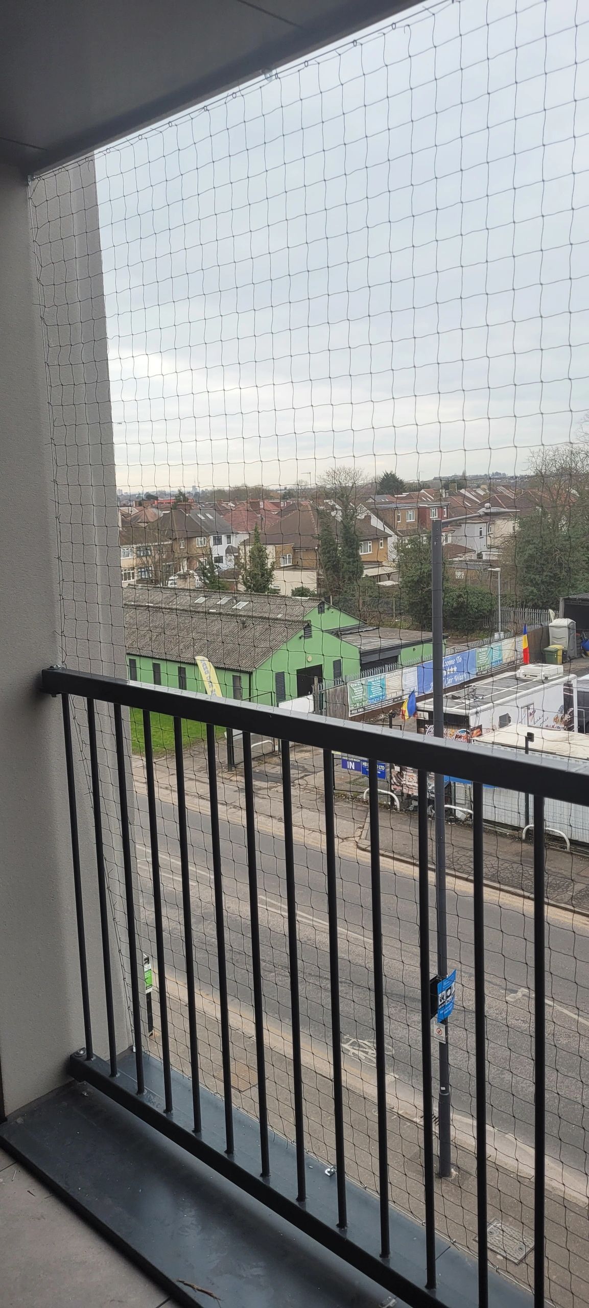 PIGEON NETTING ON THE BALCONY