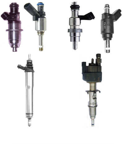 Different styles of GDI fuel injectors