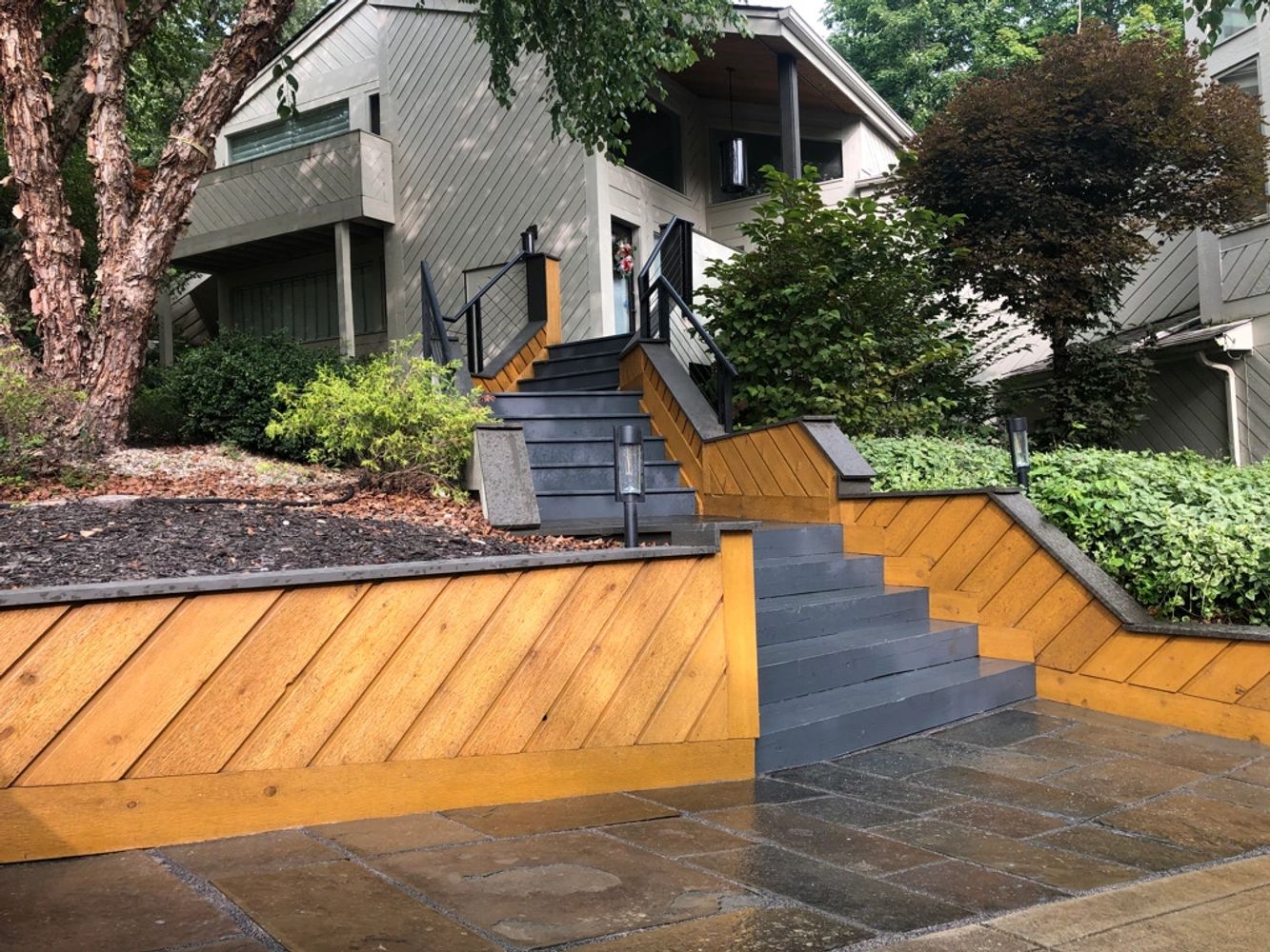 Custom woodwork, outdoor stairs, custom trim, custom build