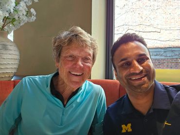 Legendary Michigan Softball Coach Carol Hutchins and Chin Weerappuli