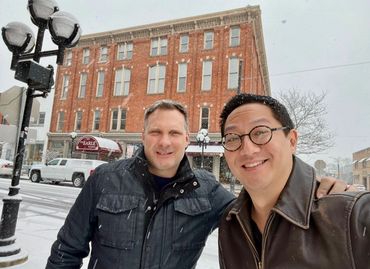 Andy Johnson with President Santa Ono