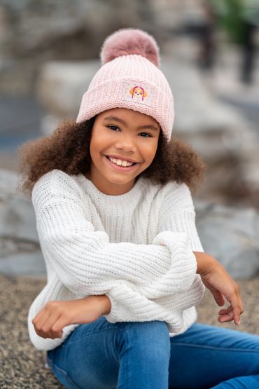 Kid Model Faith Maxine in Love Your Melon Paw Patrol Hats for Kids