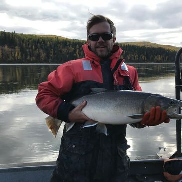 Jason Baird with a salmon