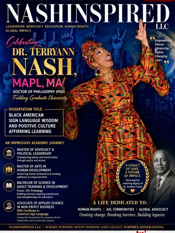 Celebrating Dr. Terryann Nash's achievements and academic journey in advocacy and human rights.