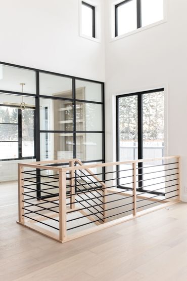 windows railing staircase office sherwood park ardrossan edmonton new home builder custom home build