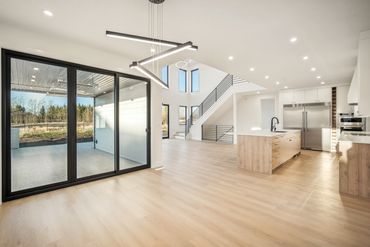 Dining room with view of kitchen