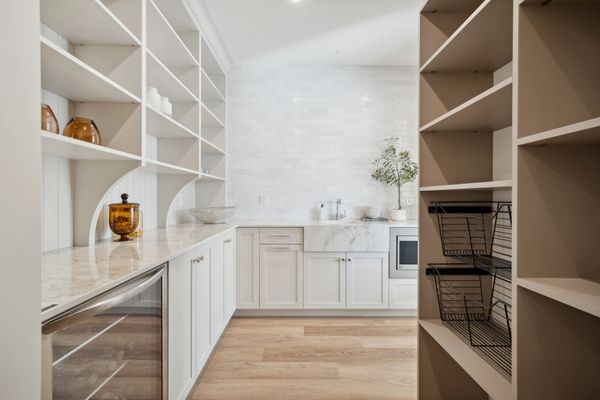 walk through pantry with storage
