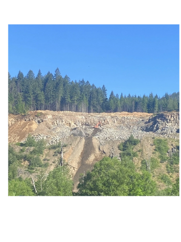 View of our quarry we blast for rock