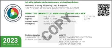2023 GA Business License