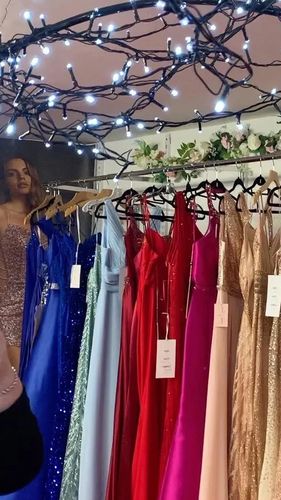 Dresses inside the shop