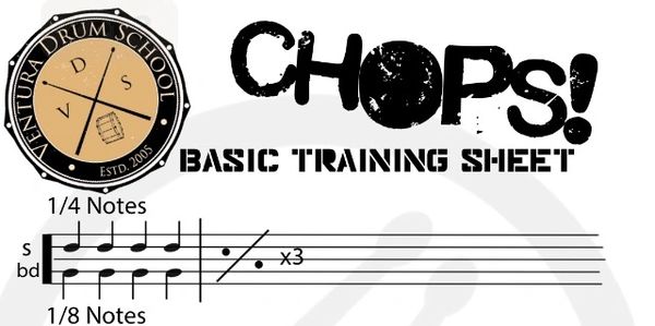 Chops, drumming sheet music