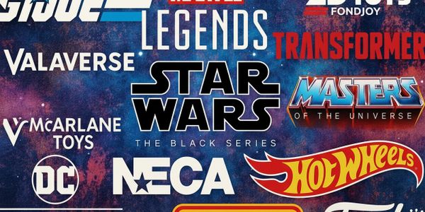 Logos of popular toy and entertainment brands like Star Wars, Hot Wheels, and Transformers.