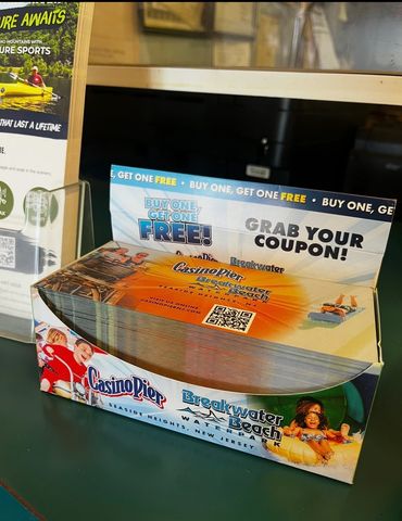 BOGO coupon box for Casino Pier and Breakwater Beach
