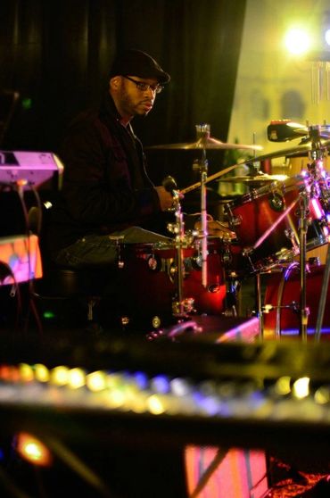 Playing Drums at The 2014 Blues & Jazz in the City event in Perry Georgia.