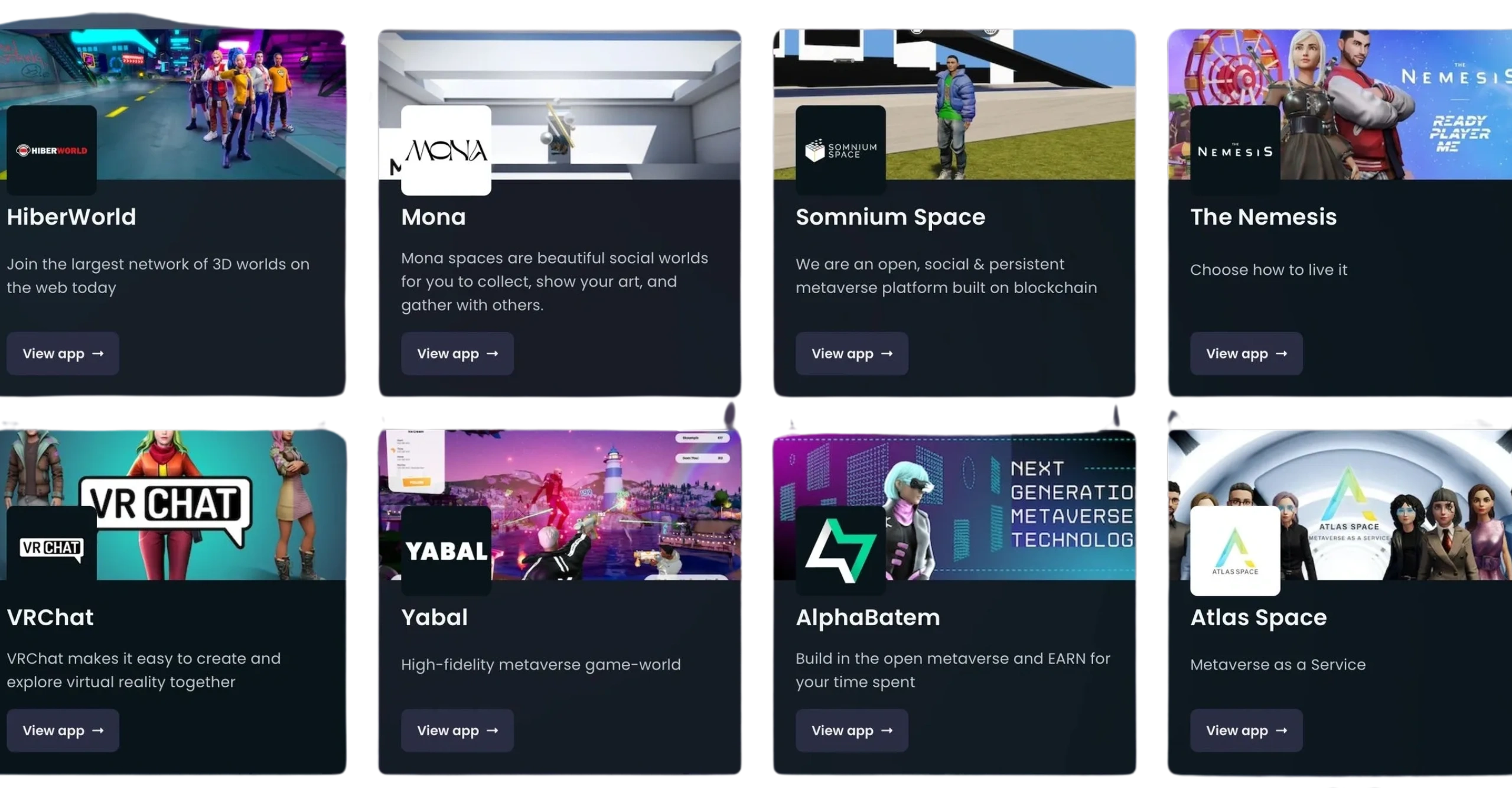 hiberworld,mona,somnium space,the nemesis,vrchat,yabal,alphabatem,atlas space,