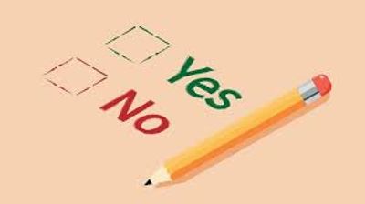 A pencil beside checkboxes labeled Yes and No.