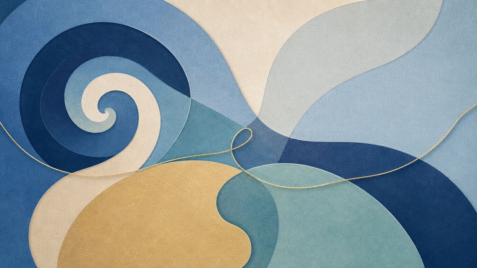 Abstract layered forms representing overlapping emotional, physical, and relational change.