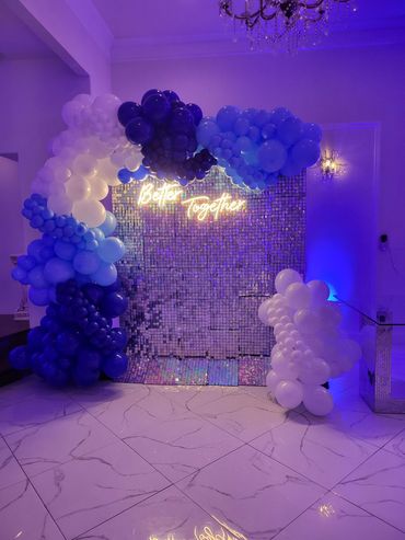 backdrop of balloons