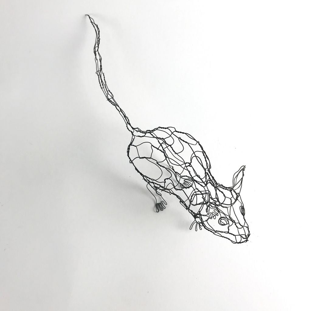 Moue, 3D wire sculpture by Elizabeth Berrien