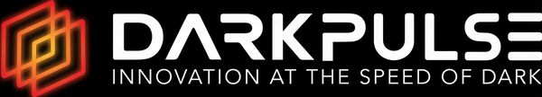 DarkPulse logo with tagline on black background.
