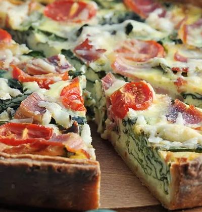 Homemade quiche
