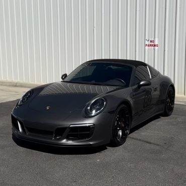grey porsche with paint protection film installed in west valley city utah