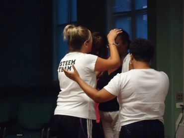 Powerful prayer time at Grace Centers of Hope Rehab Center in Pontiac, Michigan.