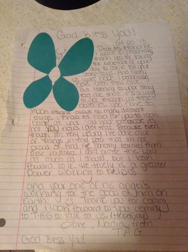 This is a letter from a girl in Children's Village Juvenile Home in Pontiac, Michigan.