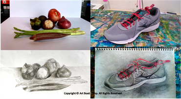 12-year-old. Still-life Observational Drawing.  Art Elective Programme (AEP)