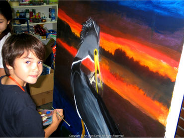 10-year-old. Acrylic painting on canvas. Vanguard Programme.