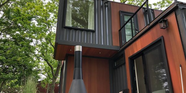 Container Home Stacked AirBnB Tiny Home