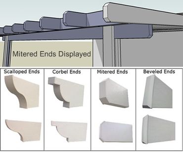 Different Elitewood rafter end trim options