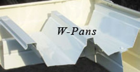 Example of 12'x 2-3/4 rolled formed aluminum W-pan