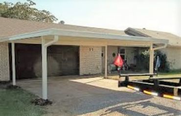 20 / 20ft Flat-pan carport all Ivory in color built in Shawnee, OK
