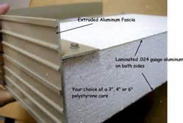 Structured insulated panel (SIP) panel cutout with standard E gutting trim option.
