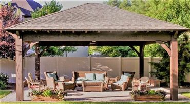 Timber framed pavilion structure