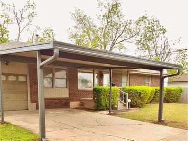 20ftx20ft 2car attached aluminum flat pan carport with built in guttering systemin bronze/clay color