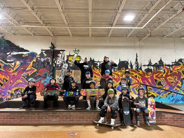 Asylum Skate Park Camp Photo with Chaz Ortiz and Skate Lessons Chicago