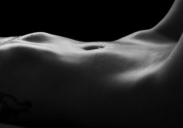 Abstract boudoir detail emphasizing shape and texture