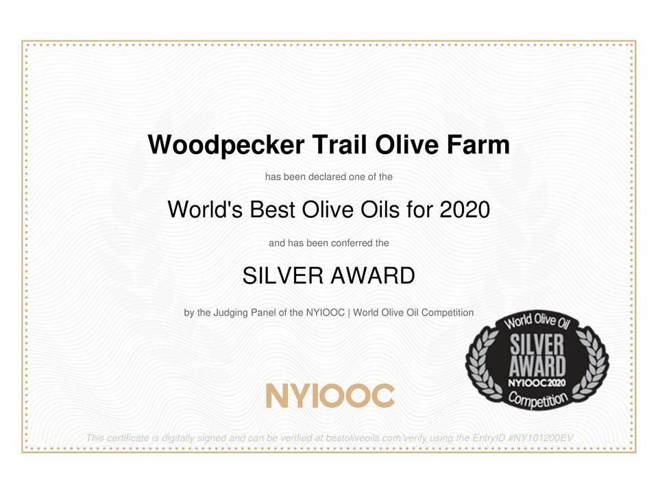 NYIOOC Award winning olive oil Extra Virgin Olive Oil - Georgia Grown