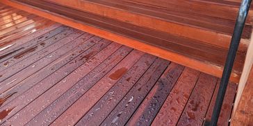 Freshly Oiled Ipe Deck and Stairs