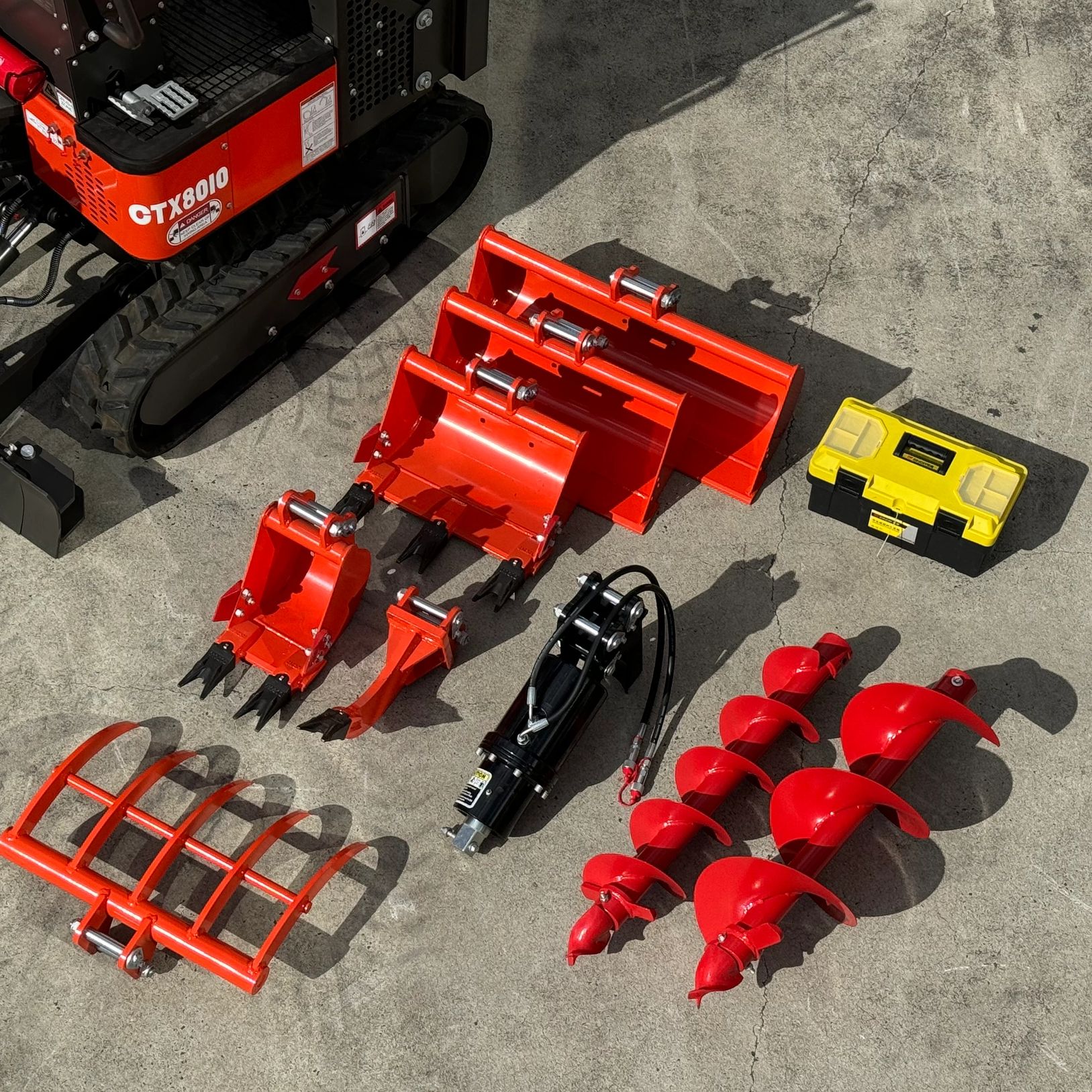The new 8010-KO Haihong Excavator package attachments