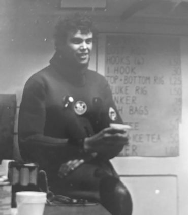 Captain Stu Rosen as a Scuba Instructor for Trition Divers of Long Beach Island. Circa 1981
