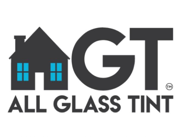 All Glass Tint logo and picture of house