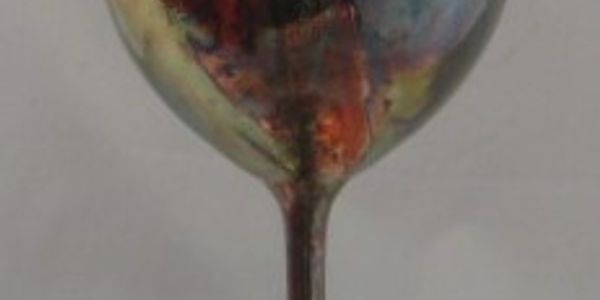 copper electroforming on glass goblet